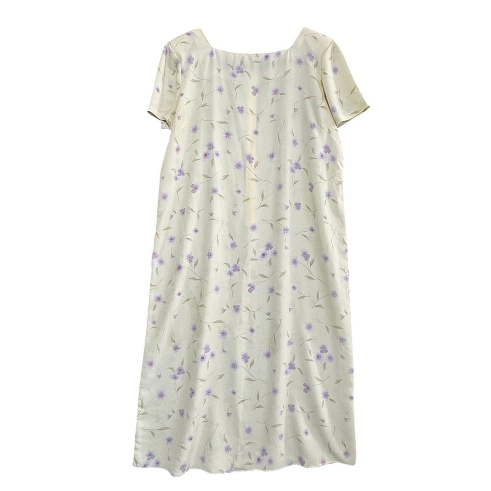 VTG‎ Butter Yellow Floral Maxi Dress 2X Cottagecore Coquette Soft Girl Fairy